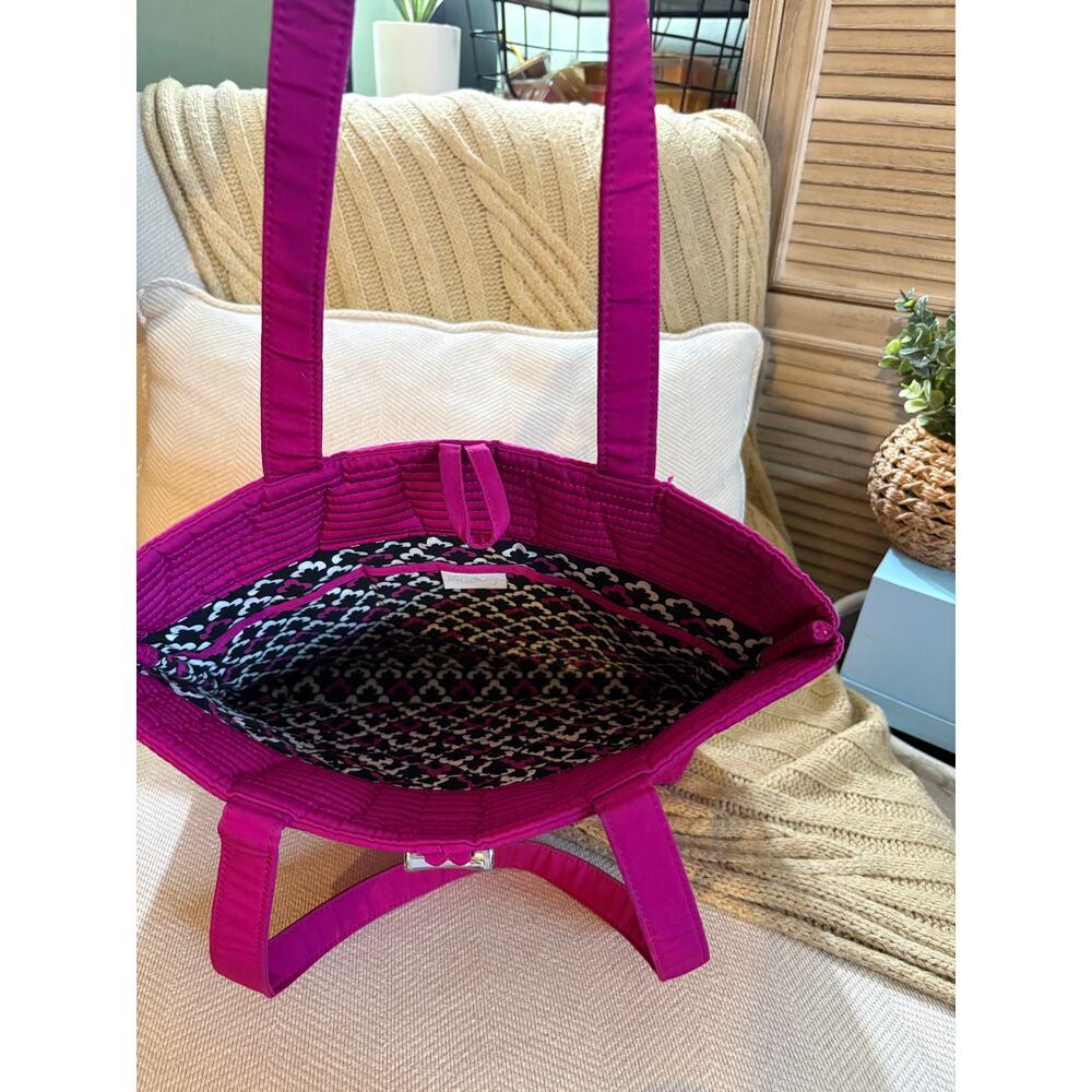 Vera Bradley Quilted Tote Bag - Majestic Magenta - Picture 6 of 6